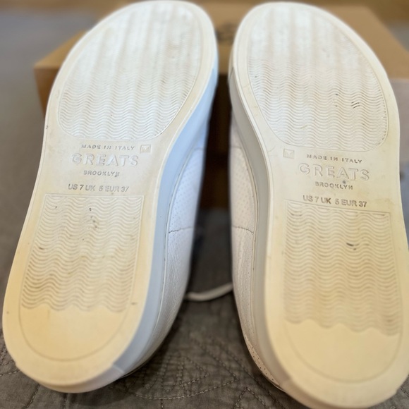 Greats Made in Italy Brooklyn White Leather Classic Sneaker Size 7 - Picture 9 of 9